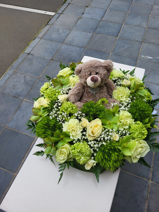 Rond Rouwstuk met Knuffelbeertje